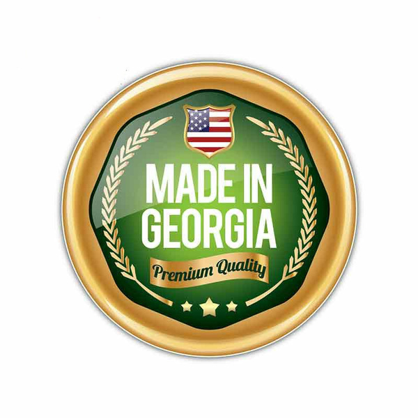 13cm x 13.1cm for Made In USA State Emblem Logo Car Stickers