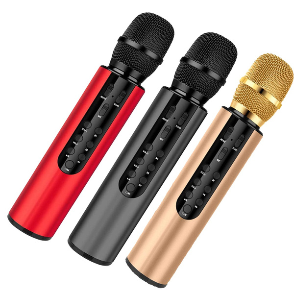 Batteraw Wireless Bluetooth Karaoke Microphone,3-in-1 Portable Handheld karaoke Mic Christmas Gift Home Party Birthday Speaker Machine for iPhone/Android/iPad/Sony PC and All Smartphone 
