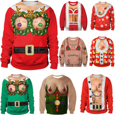 Fashion, Christmas, Sleeve, unisex