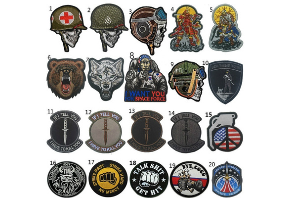 3D Tactical Embroidery Patches 511 Army Hook Badge Military Armband  Backpack Sticker Clothing Bag Applique