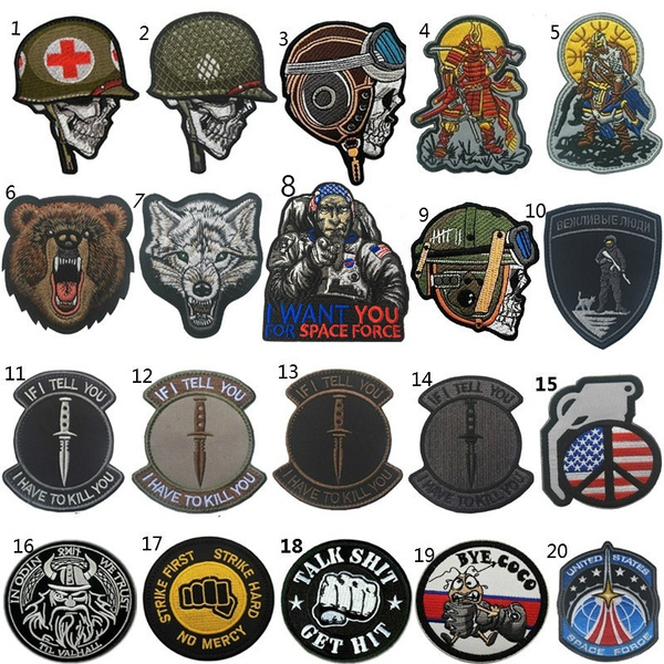 Funny Tactical Patches Custom Embroidery English Words Morale Badges for  Military Outdoor Backpack Helmet Hook & Loop Armband - AliExpress