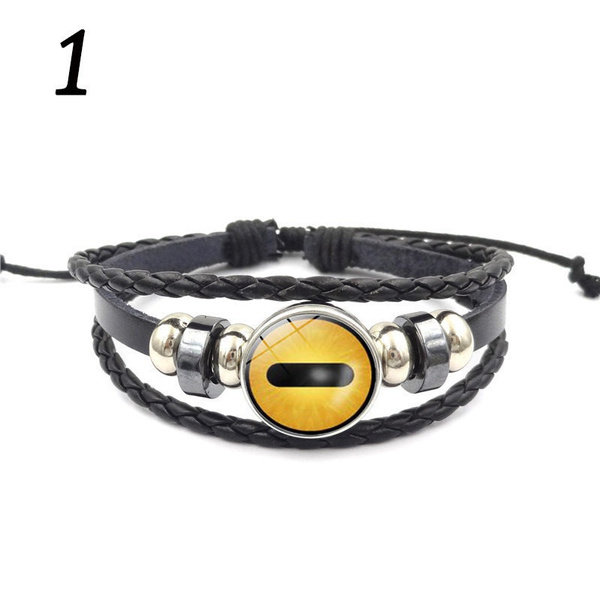 Naruto Series Time Gem Bracelet Multilayer Braided Black Leather Bracelet  Bracelet