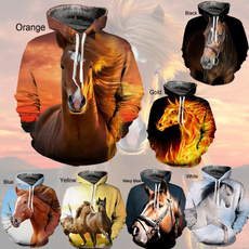 steed3dhooded, horse, Fashion, Hoodies
