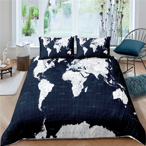 map duvet cover double