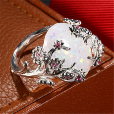 Sterling, Flowers, wedding ring, 925 silver rings