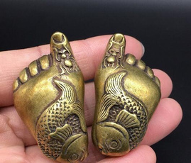 Brass, statuesfigure, carved, Chinese