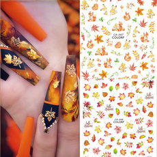 leaves, nail stickers, Flowers, nail tips