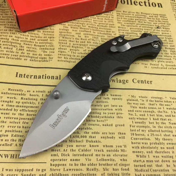 Kershaw 3800 Folding Pocket Knife 7Cr13 Steel Camping Knife Outdoor Mini  keychain Knife EDC Multitool Small Knife Bottle Opener