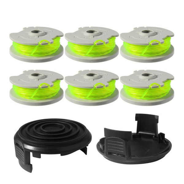 6pcs Spool Line & 2 Covers For WORX WA0014 WG168 WG184 WG190 WG191