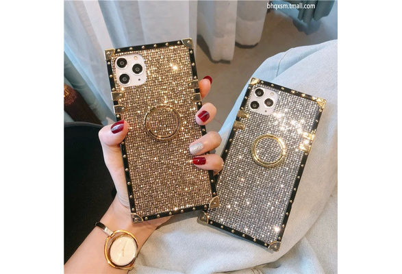 Luxury Sequins Marble Square Phone Case For Iphone 12 Pro 11 Xs Max Xr 6s 7  8plus Bling Soft Protective Cover For Samsung Coque - Mobile Phone Cases &  Covers - AliExpress