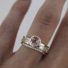 Beautiful, Engagement Wedding Ring Set, gold, Engagement Ring