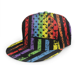 rainbow, Adjustable, snapback cap, Trucker Hats