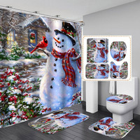 christmas bathroom decor set