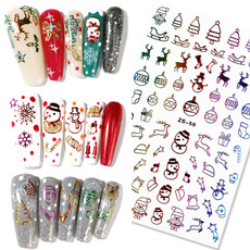 snowman, nail decoration, nail stickers, art
