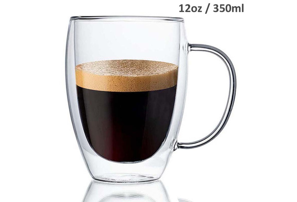 Espresso Cups Shot Glass Coffee, Glass Mugs with Handle, Everyday Coffee Glasses  Cups Perfect for Coffee - China Wish Glass Mug and Mug price