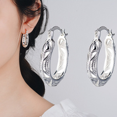 Silver Earrings, Earring, wedding earrings, garnet