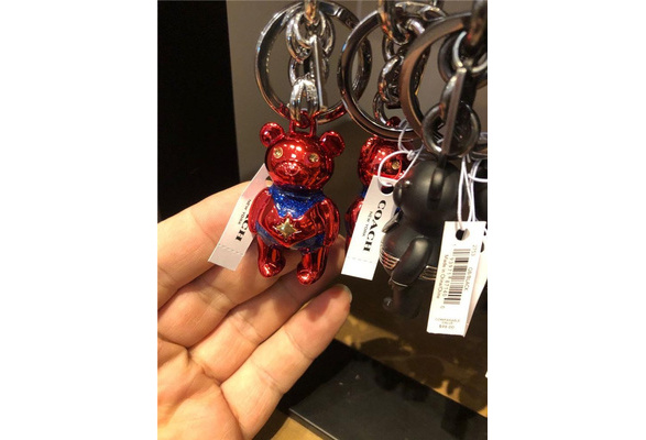 COACH 2046 COACH│MARVEL CAROL DANVERS BEAR BAG CHARM deals IN METALLIC NAVY