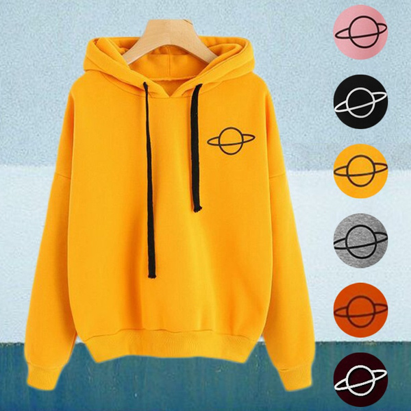 Women's Clothing - Big Logo Hoodie (Plus Size) - Yellow