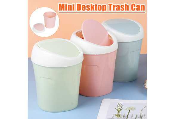 Mini Small Waste Bin For Desktop Garbage Basket Table Trash Can Office HS 
