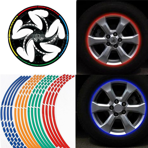 16 Strips 18 Inch Motorcycle Bike Auto Decors Reflective Car