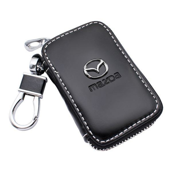 Leather Logo Car Key Case Keychain Box Fashion Accessories for