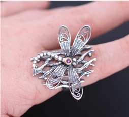 Sterling, dragon fly, 925 silver rings, sterling silver