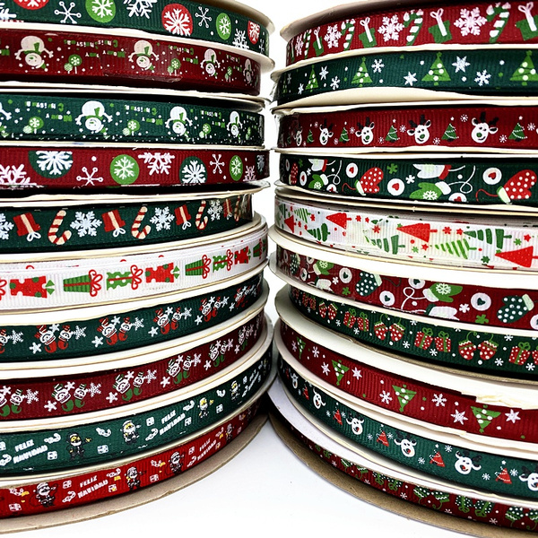 Christmas Ribbons, 5 Yards Christmas Wrapping Ribbon Christmas