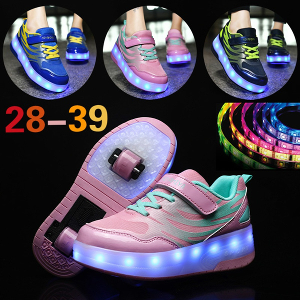 Light up hot sale wheel shoes