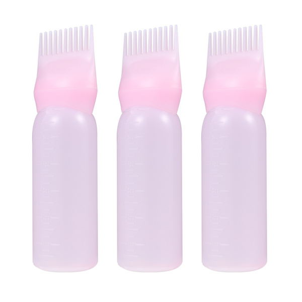 3pcs Root Comb Applicator Bottle Hair Oil Applicator Bottle Hair Dye Comb  Bottle 