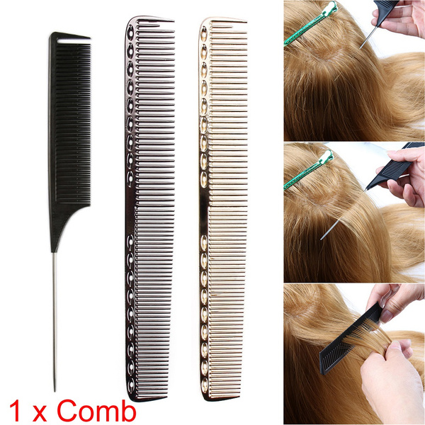 1pcs Stainless Steel Professional Hair Comb Styling Combing Hairdressing Hair Shop Hair Tools Wish 9077