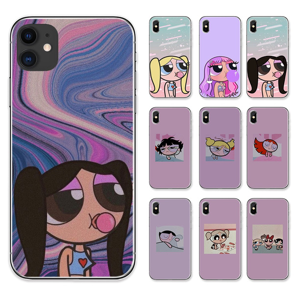 Cartoon Cute Power Girls Blue Pink Green iPhone Phone Case for iPhone 7 8  Plus X XR XS XSmax 11 12 13 Pro Max –