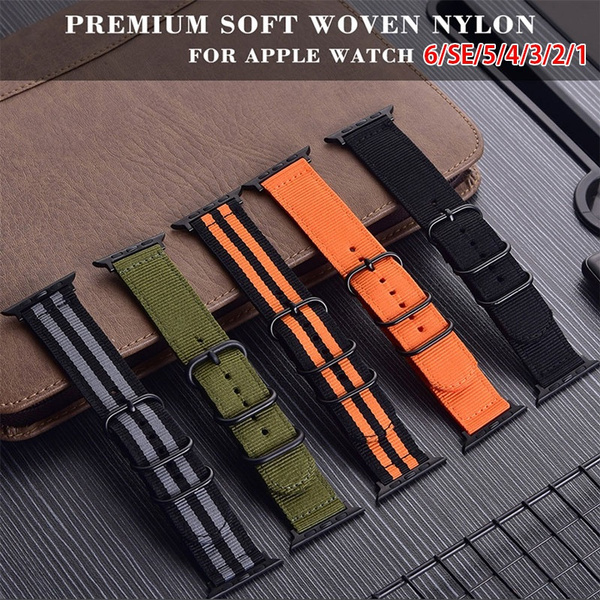 Nylon Watch Band for Apple Watch Band Series 6 SE 5 4 3 2 1 Sport Bracelet 42mm 44mm 38mm 40mm