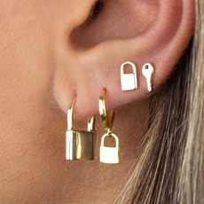 Vintage, Silver Earrings, Stud Earring, women earrings