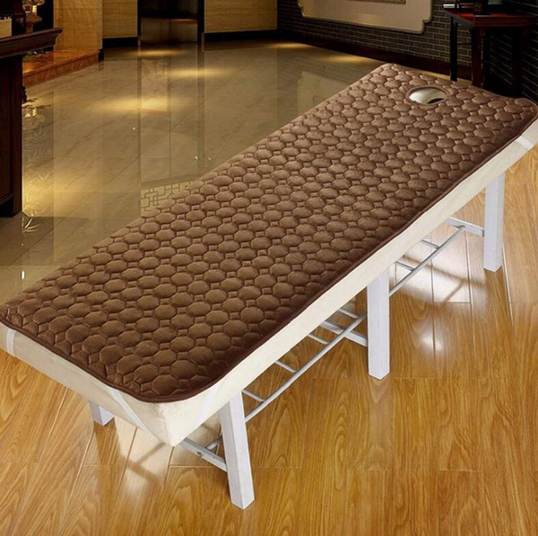 (Coffee) Massage Table Sheet, Massage Bed Cover with Face Hole,Salon