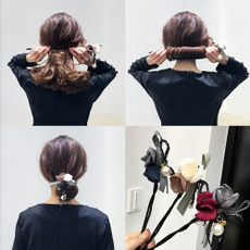 bigflowerhairpin, Fashion, donut, donuthaircurler