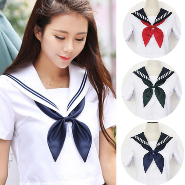 Women Lolita Girl Sailor Clothes Bow Tie Cravat JK School Uniform Neck ...