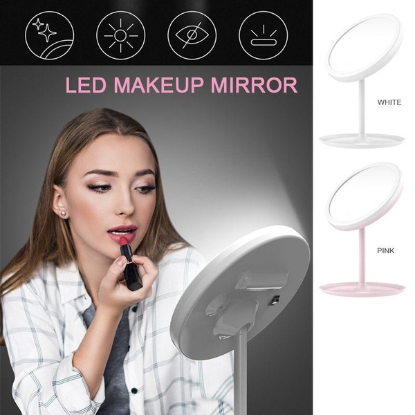 3 Color Adjustable Folding Magnifying Lighted Makeup Mirror Led Vanity