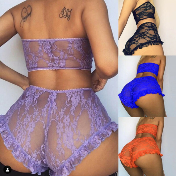 Taji Taji Sexy - Porn Sexy Women Lace Tulle Lingerie Set Ruffle Sleepwear Babydoll Ladies  Sexy Bandeau Underwear Nightwear Exotic Sets | Wish