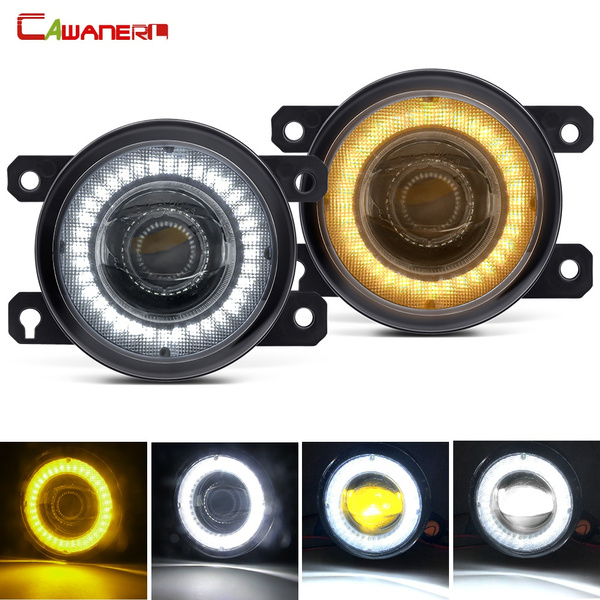 LED Fog Light Kit With Angel Eye DRL – For Range Rover, H11, 6000K Warm White, 4000LM, 2 Bulbs