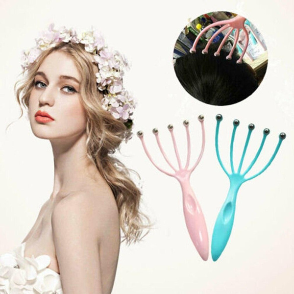 Five-Jaw Ball Head Massager Manual Scratch Head Grabber Plastic Scalp ...