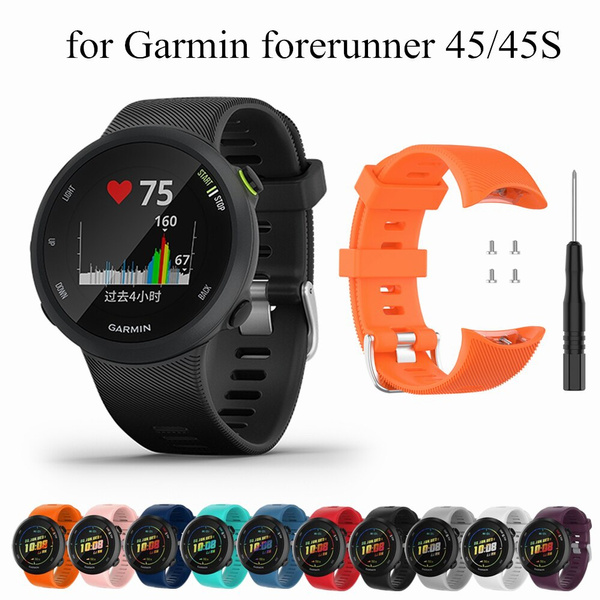 Silicone Watch Band for Garmin Forerunner 45 45S Replacement Watch