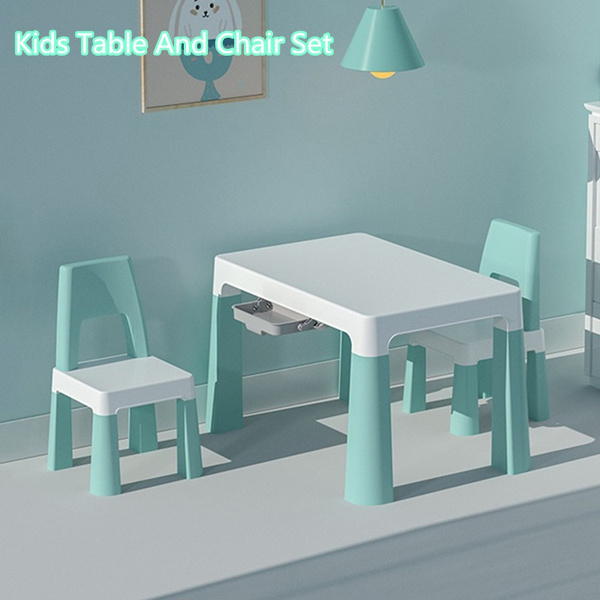 Kids Table And 2 Chair Set, Children Table Furniture With Storage ...