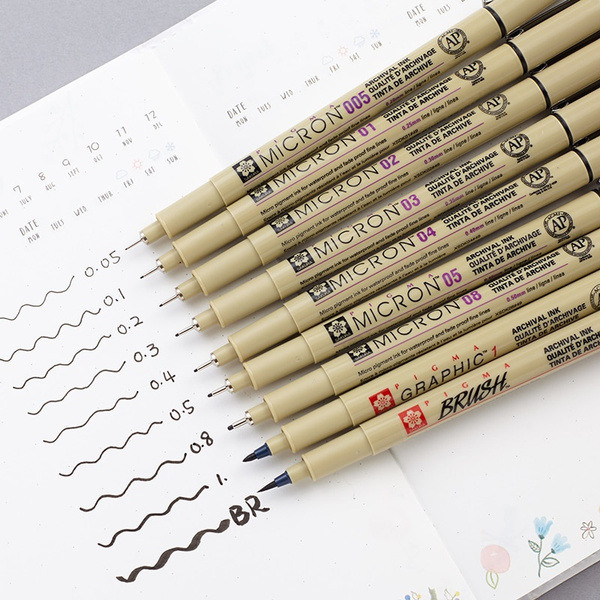 Micron Drawing Pen Art Marker  Pigma Micron Drawing Markers - 12