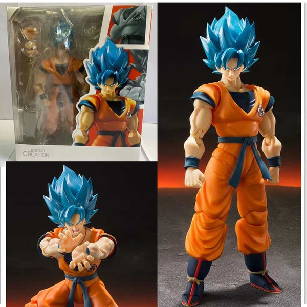 SHF Dragon Ball Figure Son Goku Super Saiyan Blue Hair Dragon Ball ...