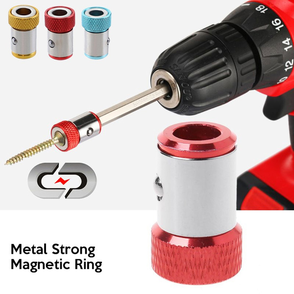 Universal Magnetic Ring 1/4” Metal Screwdriver Shank Anti-Corrosion Drill Bit