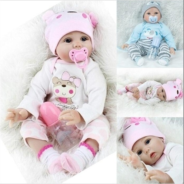 2020 New Realistic Full Silicone Baby Lifelike Dolls with Clothes Set ...