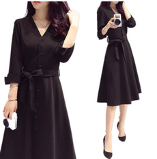 Women, Spring/Autumn, Sleeve, little black dress