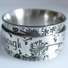 Engagement, letterring, 925 silver rings, Engagement Ring