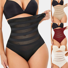Women High Waist and Abdomen Push and Pull Buttocks Mesh Breathable Belly Control Hip Lift High Waist Panty Shapewear