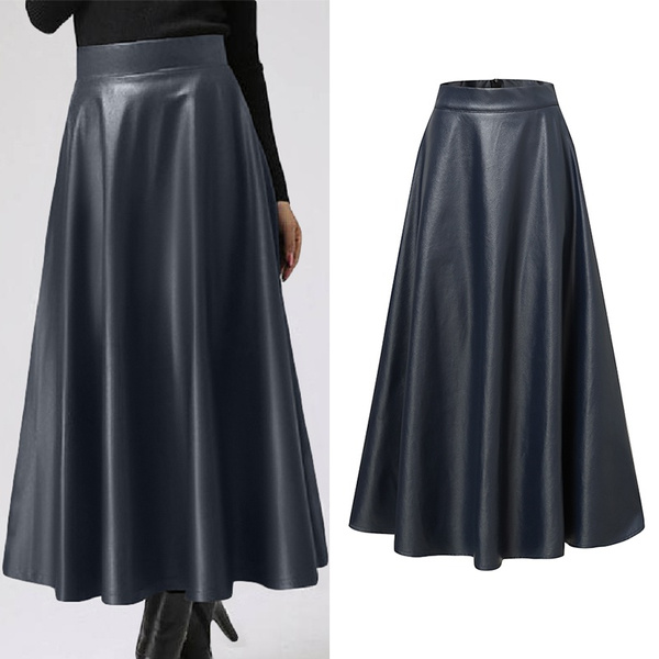 Loose on sale leather skirt